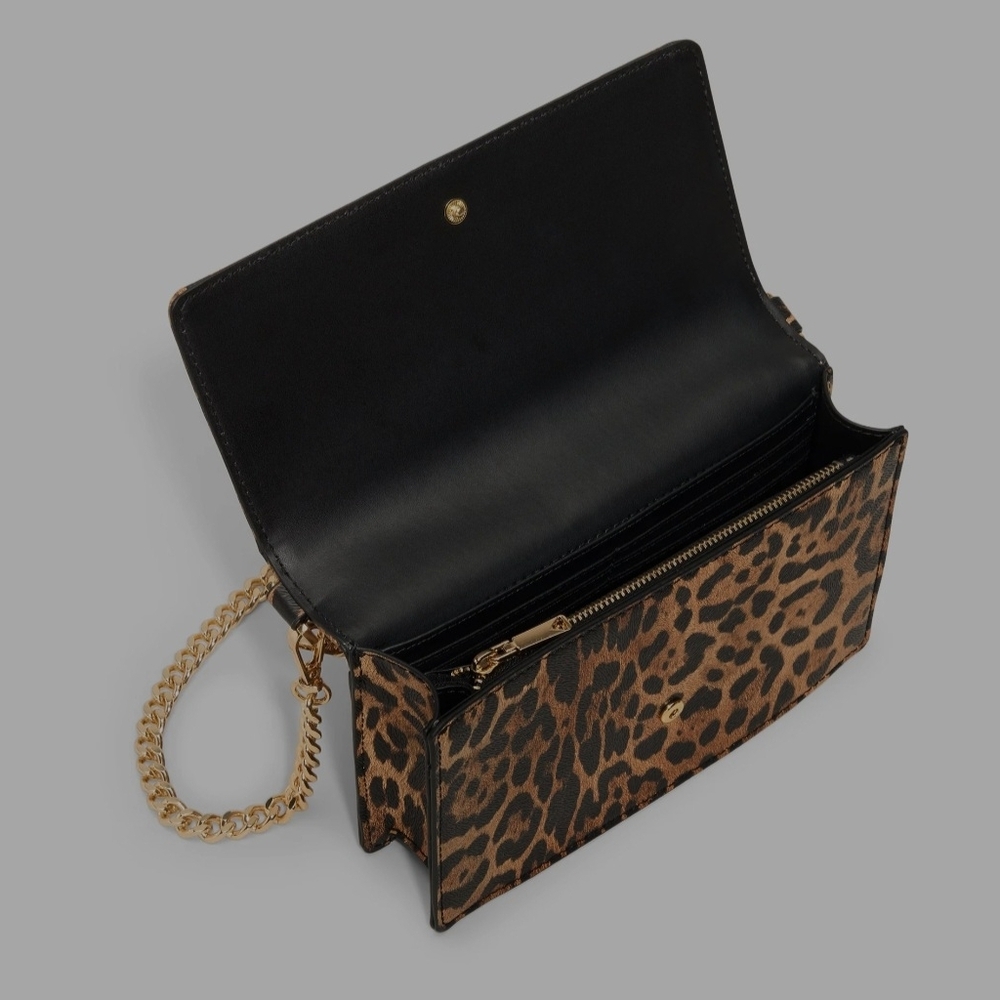 Aldo Leopard Print Clutch with Gold Chain - Picture 4 of 7